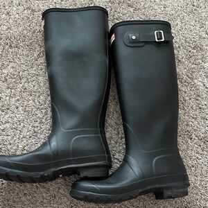 Hunter Black Tall Rain Boots